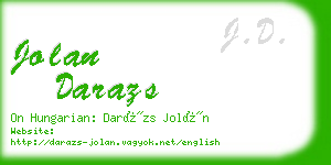 jolan darazs business card